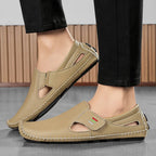 Mocasines Cuero Hombre 2025 ∣ Ahuecados Conducción ∣ Lujo Verano