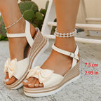 Sandalias de Plataforma para Mujer | Diseño de Lazo | Cuña