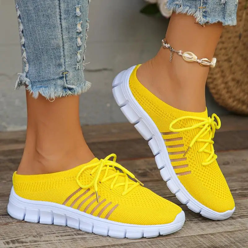 Zapatos Planos de Malla Transpirable | Suela Blanda | Sin Cordones | Talla Grande | Verano 2025