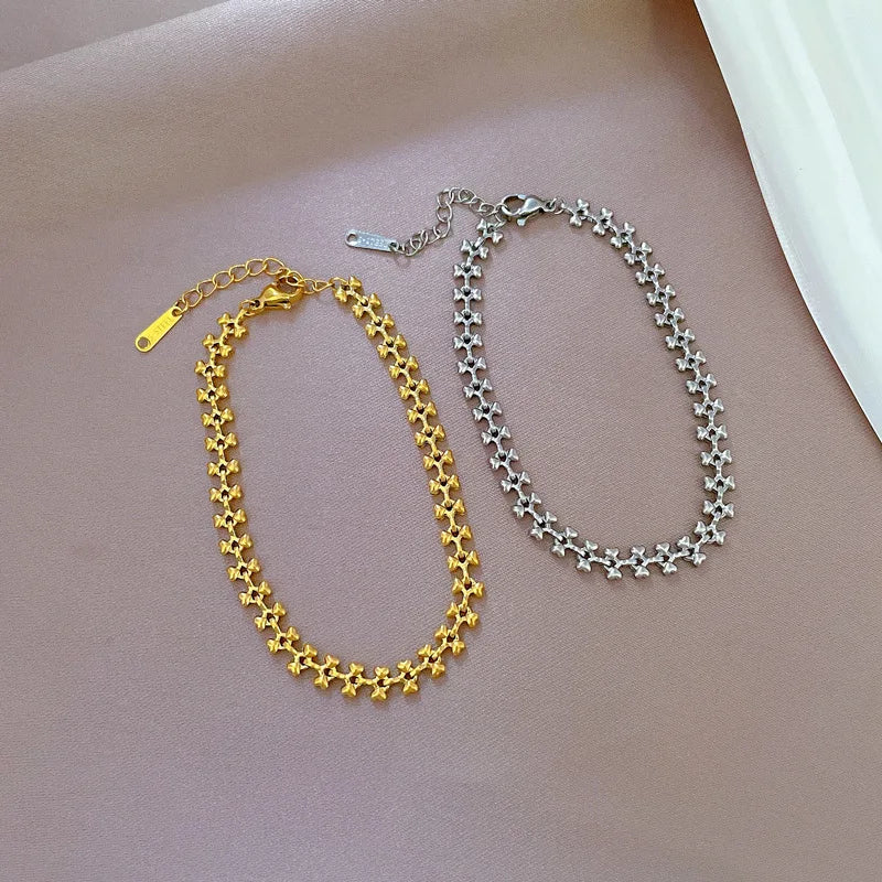 Pulsera de acero inoxidable para hombre y mujer, brazalete de moda, accesorios de joyería, regalos
