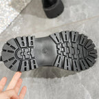 Botines Negros de Plataforma | Estilo Británico | Antideslizantes | Mujer