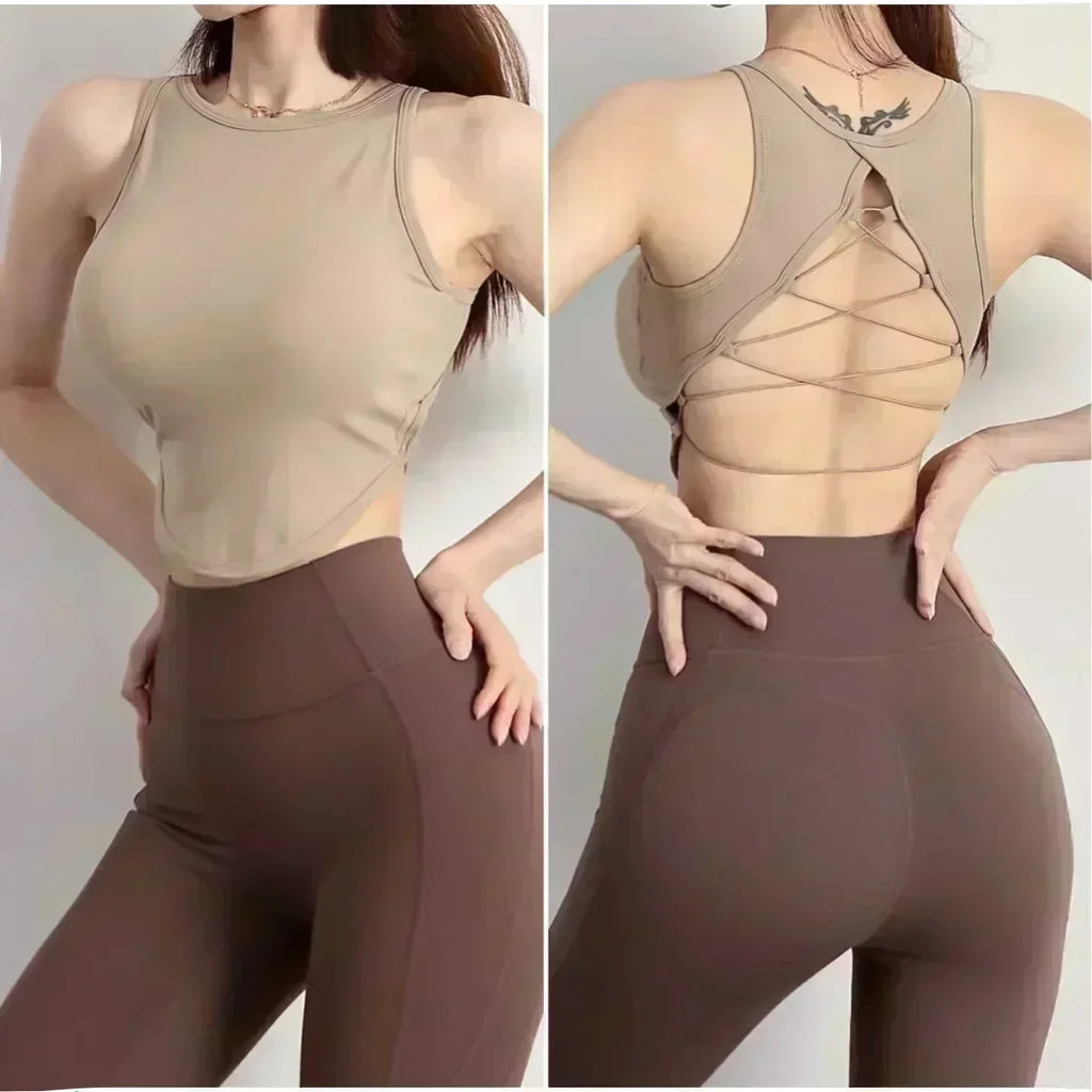 Top Sujetador Deportivo para Mujer | Cremallera Frontal y Realce | Top de Yoga y Fitness