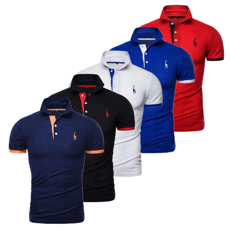 Set de 5 Polos Bordados Hombre | Manga Corta Casual | Tallas XS-5XL | Tico Trendy