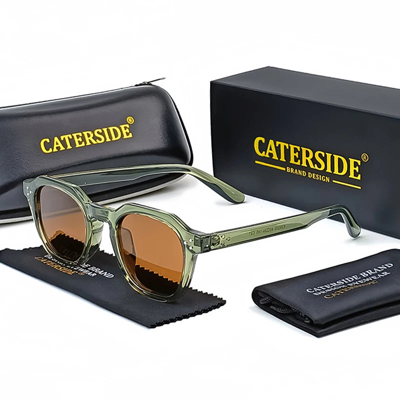 Gafas de Sol Polarizadas CATERSIDE | Montura Poligonal TR90 Ultraligera | UV400