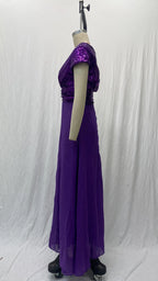 Vestido elegante de gasa con lentejuelas para mujer, cuello en V, dobladillo plisado, lentejuelas femeninas, vestido largo de cóctel para graduación, vestido de noche de boda