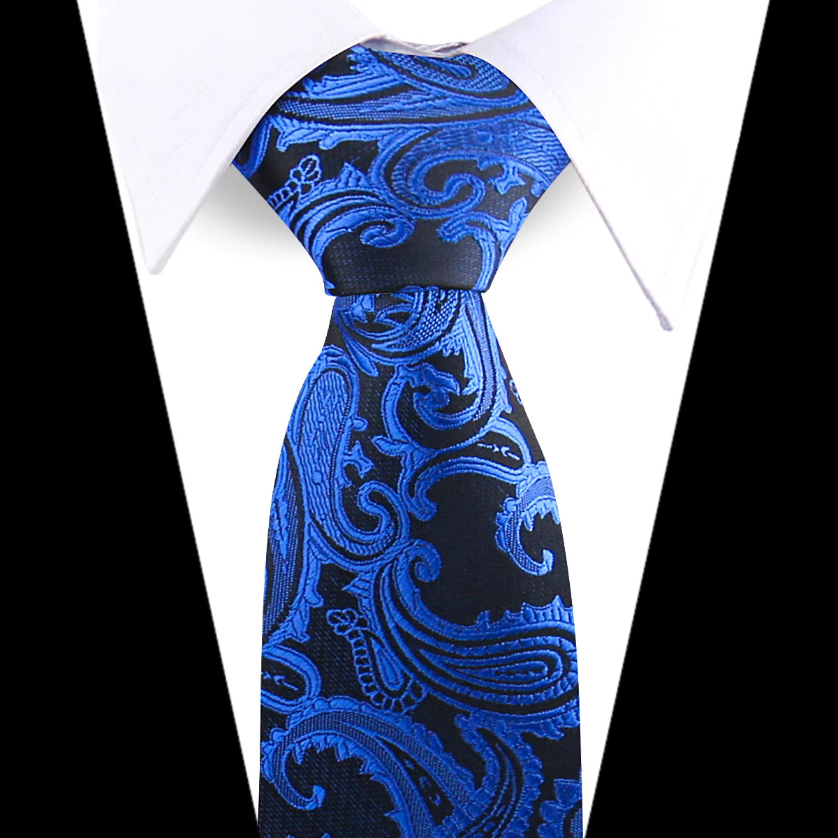 Corbata de seda de marca para hombre, azul, verde, naranja, Cachemira, ajuste Floral, boda, lugar de trabajo, puntos delgados, nueva moda