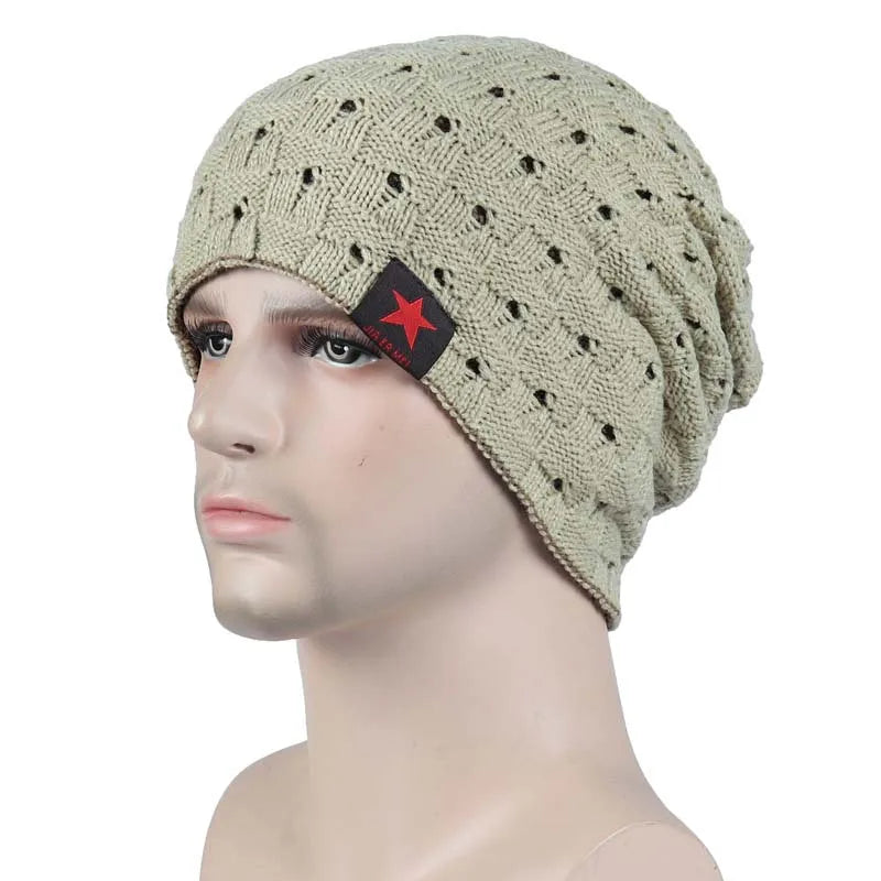 Gorro Punto Acrílico Rayas Cálido Térmico | Invierno Montar Casual Unisex