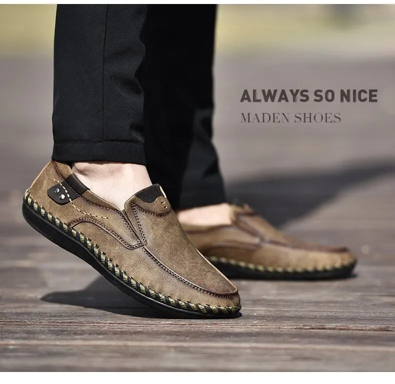 Mocasines Lujo Hombre ∣ Cuero Suave ∣ Zapatos Cómodos para Conducir