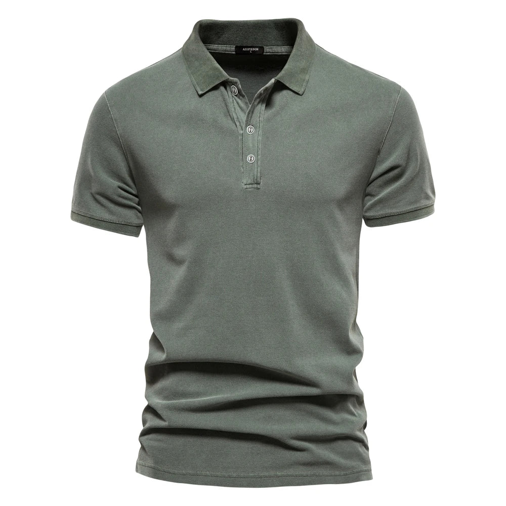 Polo Algodón Streetwear Hombre | Color Sólido Manga Corta | Tallas S-XXL | Tico Trendy