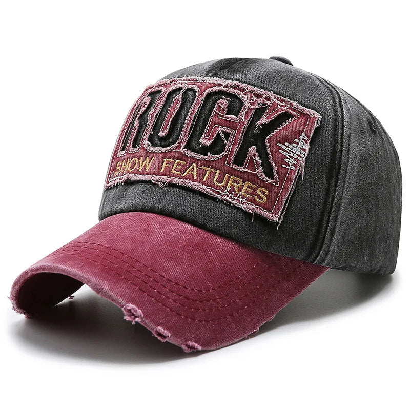Gorra Vintage con Visera Curvada Bordada para Actividades al Aire Libre