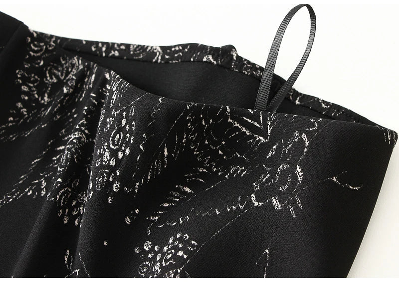 Falda Vintage de Satén | Estampado Floral Elegante