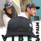 Trucker Cool Designs Transpirable Cocoteros Bordado Béisbol Sombra al aire libre Protección solar Gorra de malla Sombrero para el sol para hombres y mujeres