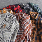 Camisa Cuadros Hombre | Algodón Lavado | Estilo Gótico | Manga Corta | Ticotrendy Costa Rica