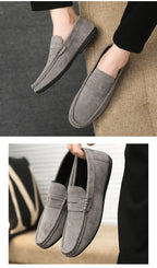 Mocasines Lona Hombre ∣ Transpirables Ligeros ∣ Conducción Zapatos Planos
