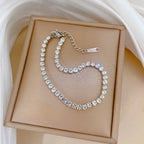 Pulseras de cadena de tenis de circonio brillante de acero inoxidable para mujeres y niñas, brazalete de lujo, accesorios de mano, regalos de joyería para amigos