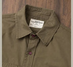 Camisa Casual Hombre | Estilo Retro | Algodón | Manga Corta | Bolsillos | Ticotrendy