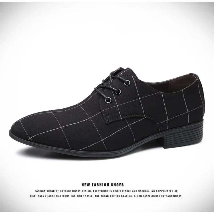 Zapatos Hombre Lona Formales Casuales Punta Puntiaguda Geométricos | Verano