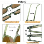 Gafas de Sol Polarizadas Caterside | Montura Cuadrada de Acetato | Nueva Actualización