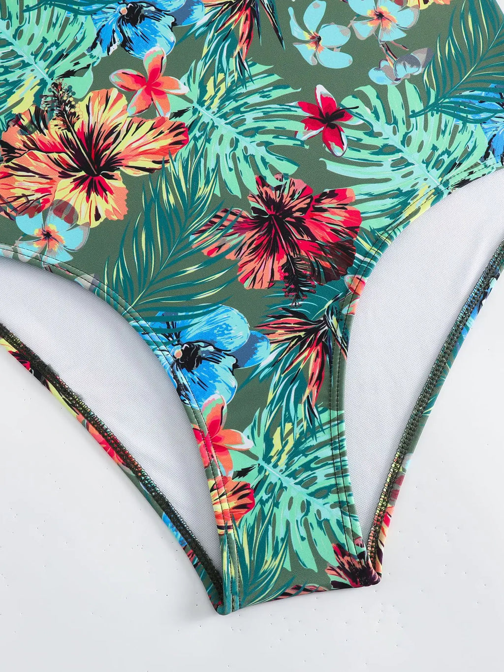 Bikini Tropical con Estampado de Malla | Contraste | Playa y Verano
