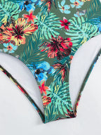 Bikini Tropical con Estampado de Malla | Contraste | Playa y Verano
