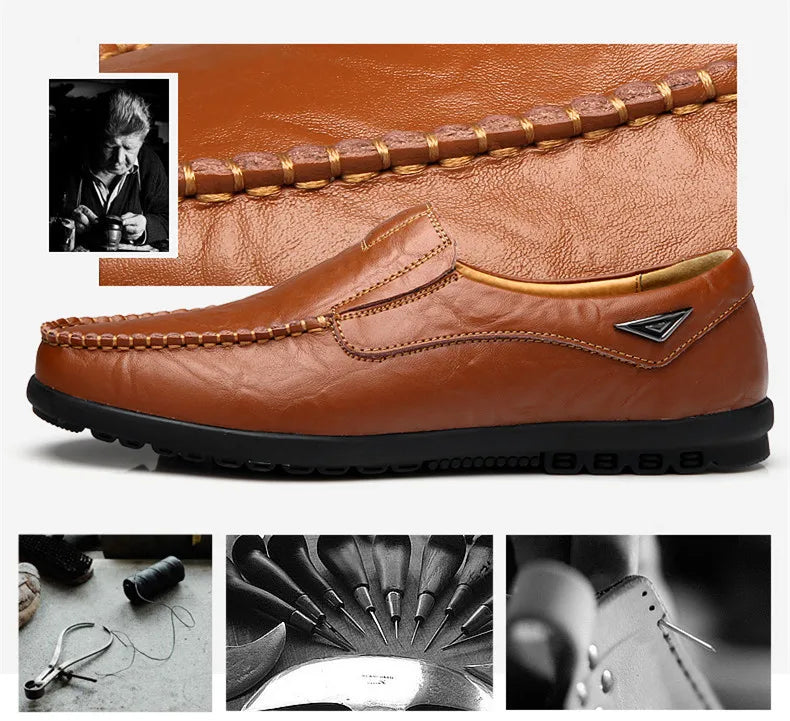 Zapatos Piel Genuina Hombre ∣ Transpirables Conducción ∣ Talla 37-46
