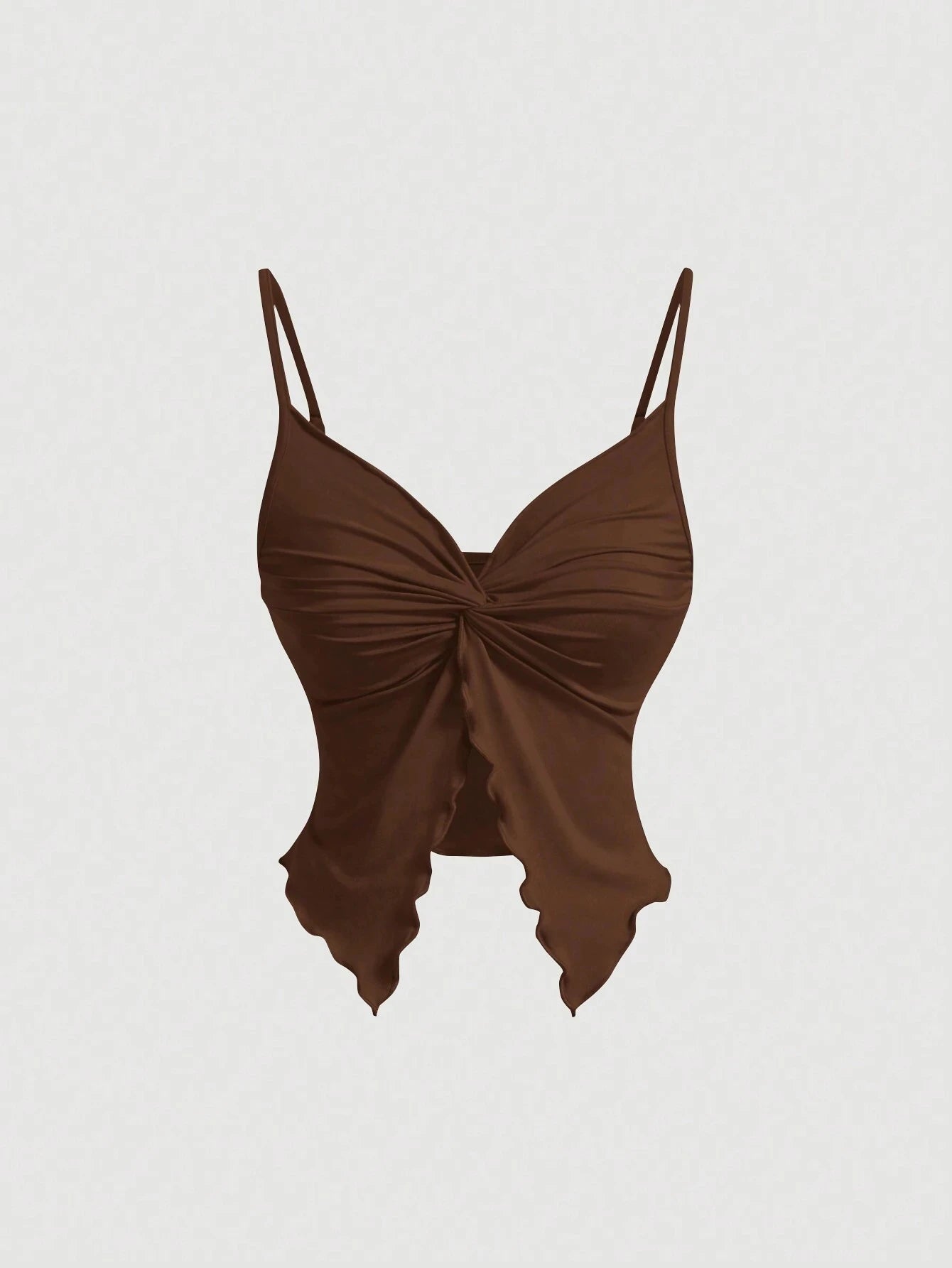 Top corto informal entrecruzado en la parte delantera para mujer, Top corto de Color sólido, camisola sin mangas ajustada con espalda descubierta, ropa de calle, verano 2025
