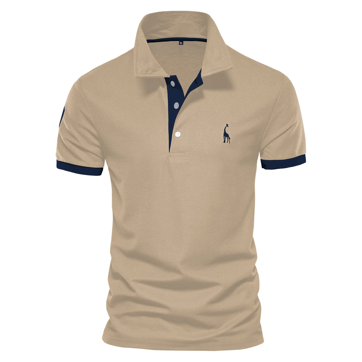 Polo Bordado Ajustado Hombre | Color Sólido Manga Corta | Tallas XS-5XL | Tico Trendy