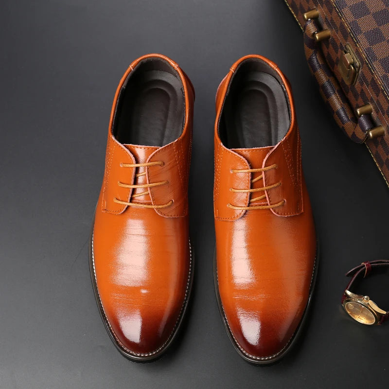 Zapatos Oxford de Cuero para Hombre | Nueva Suela Antideslizante | Ideal para Negocios y Bodas | Ticotrendy