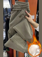 Pantalón Harem Pana Forrado | Tobillero | Cintura Alta Cordón | Cálido Invierno Coreano