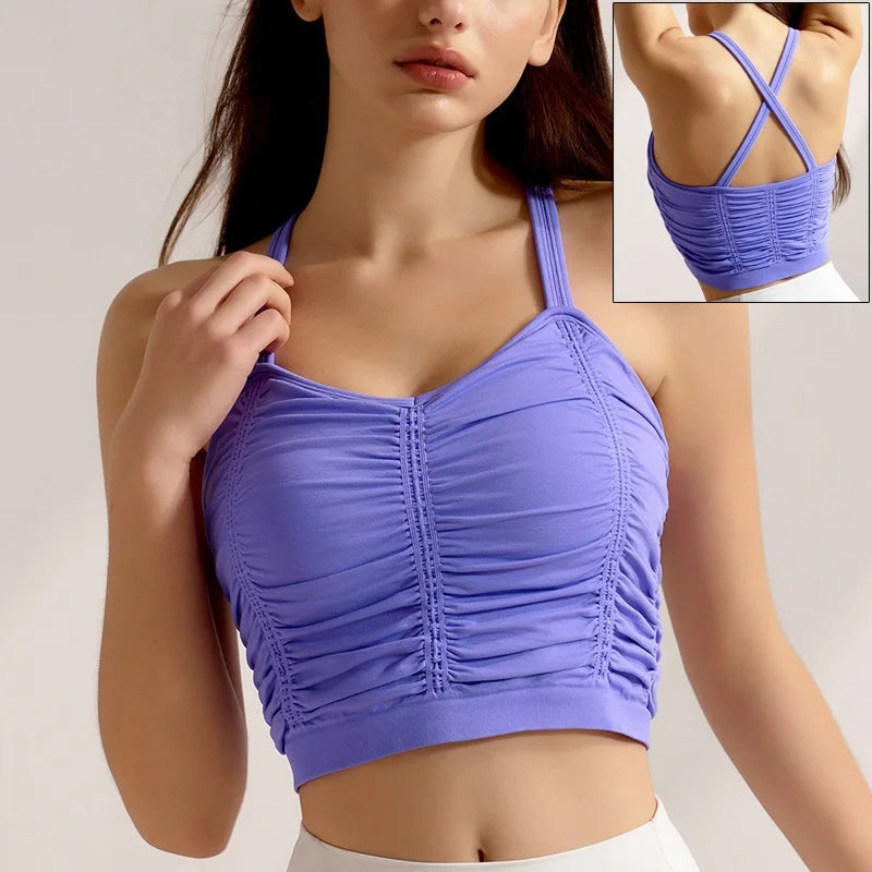 Top Sujetador Deportivo para Mujer | Cremallera Frontal y Realce | Top de Yoga y Fitness