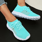 Zapatillas de Punto Transpirables | Plataforma | Suela Blanda | Talla Grande | Verano