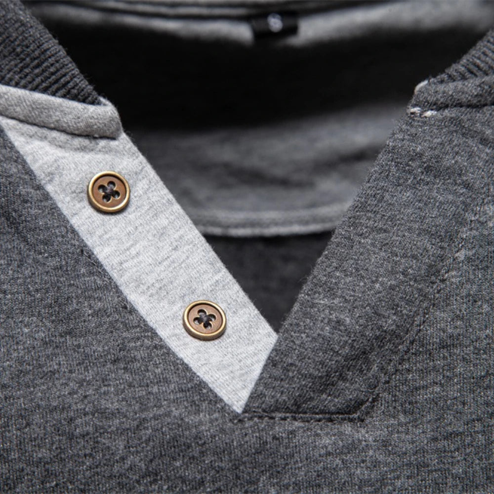 Camiseta Henley 100% Algodón Hombre | Manga Larga Informal Otoño | Tallas S-XXL | Tico Trendy