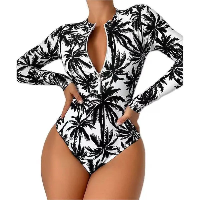 Traje de Baño Una Pieza con Mangas Largas | Bikini Estilo | Nuevo | Verano