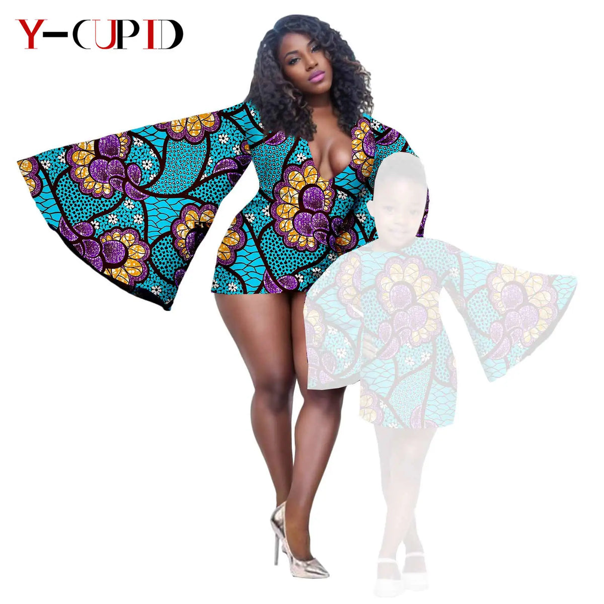 Vestido Dashiki y Mini Capa Madre e Hija | Tico Trendy