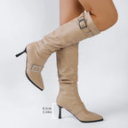 Botas de Mujer Negro Intenso | Punta de Pico | Estilo Fino