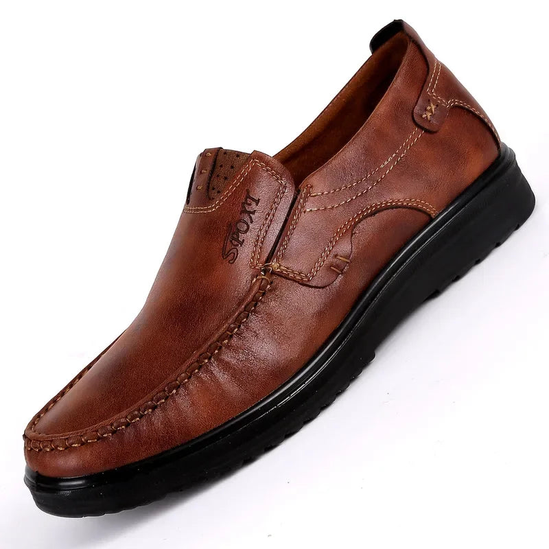 Mocasines Cuero Hombre ∣ Talla Grande ∣ Zapatos Planos Casuales