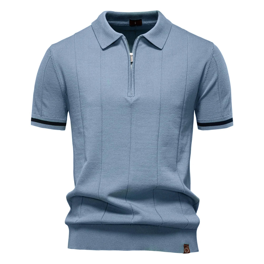 Polo Deportivo Cremallera Hombre | Ajustado Oficina Casual | Tallas S-XXL | Tico Trendy