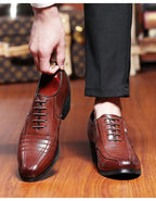 Zapatos Oxford Hombre Charol Elegantes Punta Puntiaguda Fiesta Boda | Alta Calidad