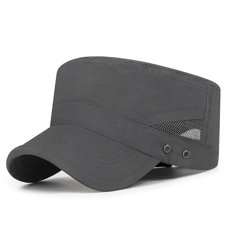 Verano de secado rápido malla transpirable deporte al aire libre suave sombrero plano gorra de hombre mujeres gorra de béisbol pesca correr senderismo gorra de camionero