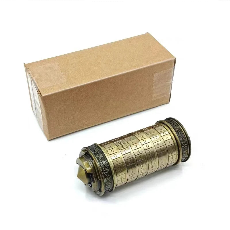 Cerradura de código Cryptex Da Vinci con compartimento oculto para anillos de dinero, joyería, regalos sorpresa románticos creativos interesantes