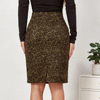 Falda Estampada de Leopardo | Gamuza Sintética | Cintura Alta | Sexy