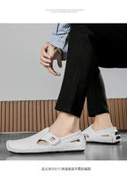 Mocasines Cuero Hombre 2025 ∣ Ahuecados Conducción ∣ Lujo Verano