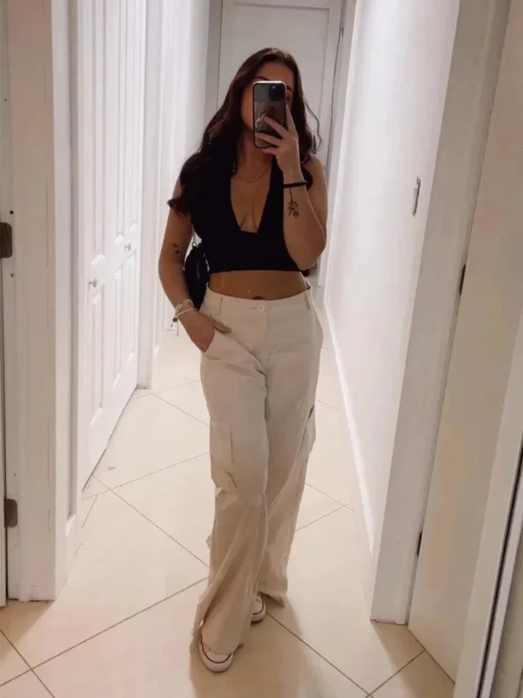 Top corto con espalda descubierta para mujer, Top Sexy liso con cuello Halter, ropa Y2K Grunge de estilo callejero, Top sin mangas para discoteca, ropa de calle 2024