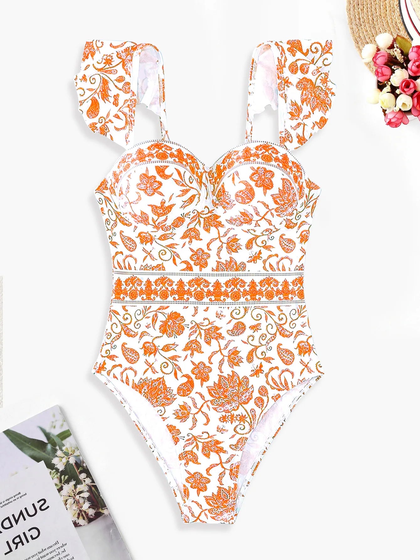 Traje de Baño de Una Pieza Sexy | Estampado Retro | Estilo Tico