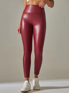 Leggings Cuero Verano Mujer | Cintura Alta Efecto Push Up | Piel Sintética