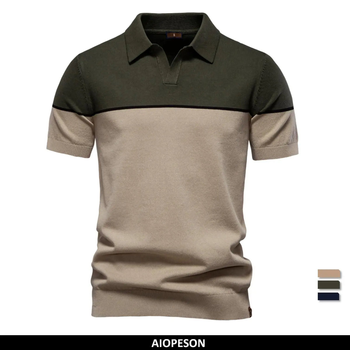 Polo Deportivo Cuello V Bloques Color Hombre | Ajustado Eventos | Tallas S-XXL | Tico Trendy