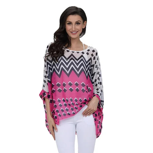 Vestido casual bohemio estilo chiffon disponible en tallas grandes 4XL 5XL 6XL vestido vintage floreado con cuello en O camiseta estilo long top