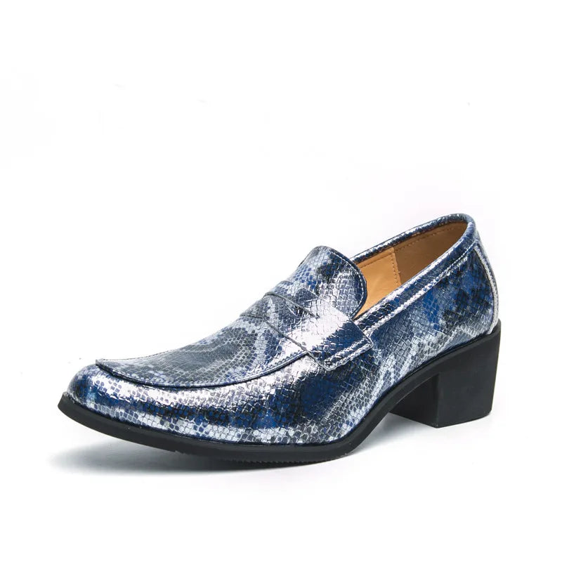 Zapatos Oxford Hombre Ticotrendy Piel Dividida Estampado Animal Sin Cordones | Elegantes