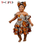 Vestido Ankara Multicapa Volantes Niña | Fiesta Bazin Riche | Tallas S-XXL | Tico Trendy