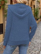 Sudadera Casual Capucha Plus Size | Manga Larga Acanalada Color Sólido con Bolsillos | Tallas 1XL-5XL | Tico Trendy